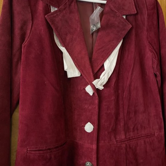 Cranberry leather/suede new jacket - Picture 1 of 14